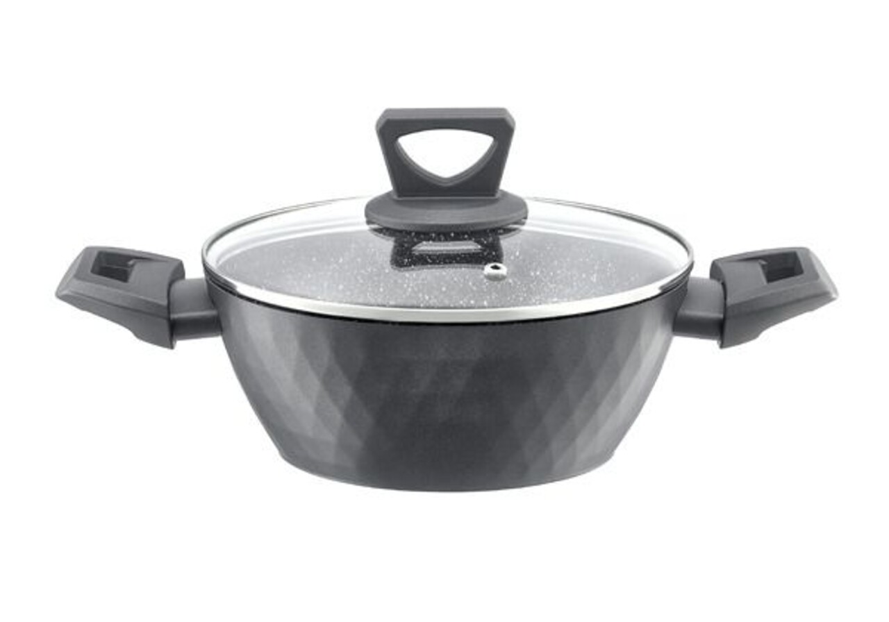 Oala cu capac Diamond, Ambition, 20 cm, 1.5 L, aluminiu, invelis Qualum Basic Stone - imagine 5